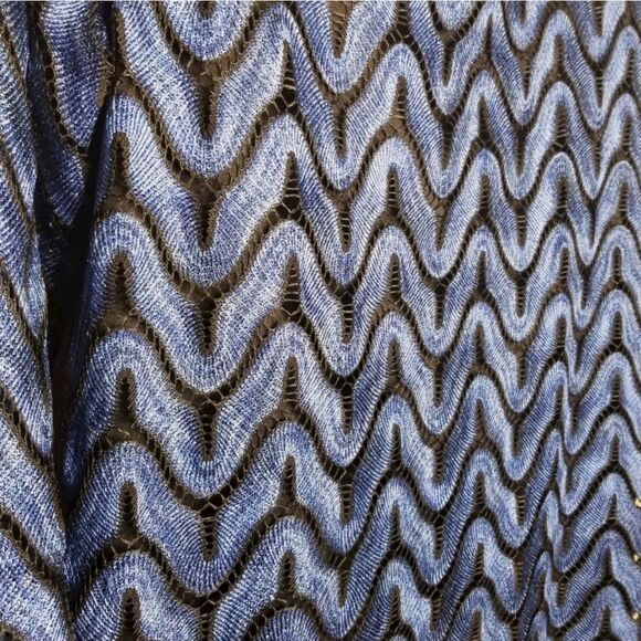 Roz & Ali Blue & Black Top Size 2X - Picture 3 of 13